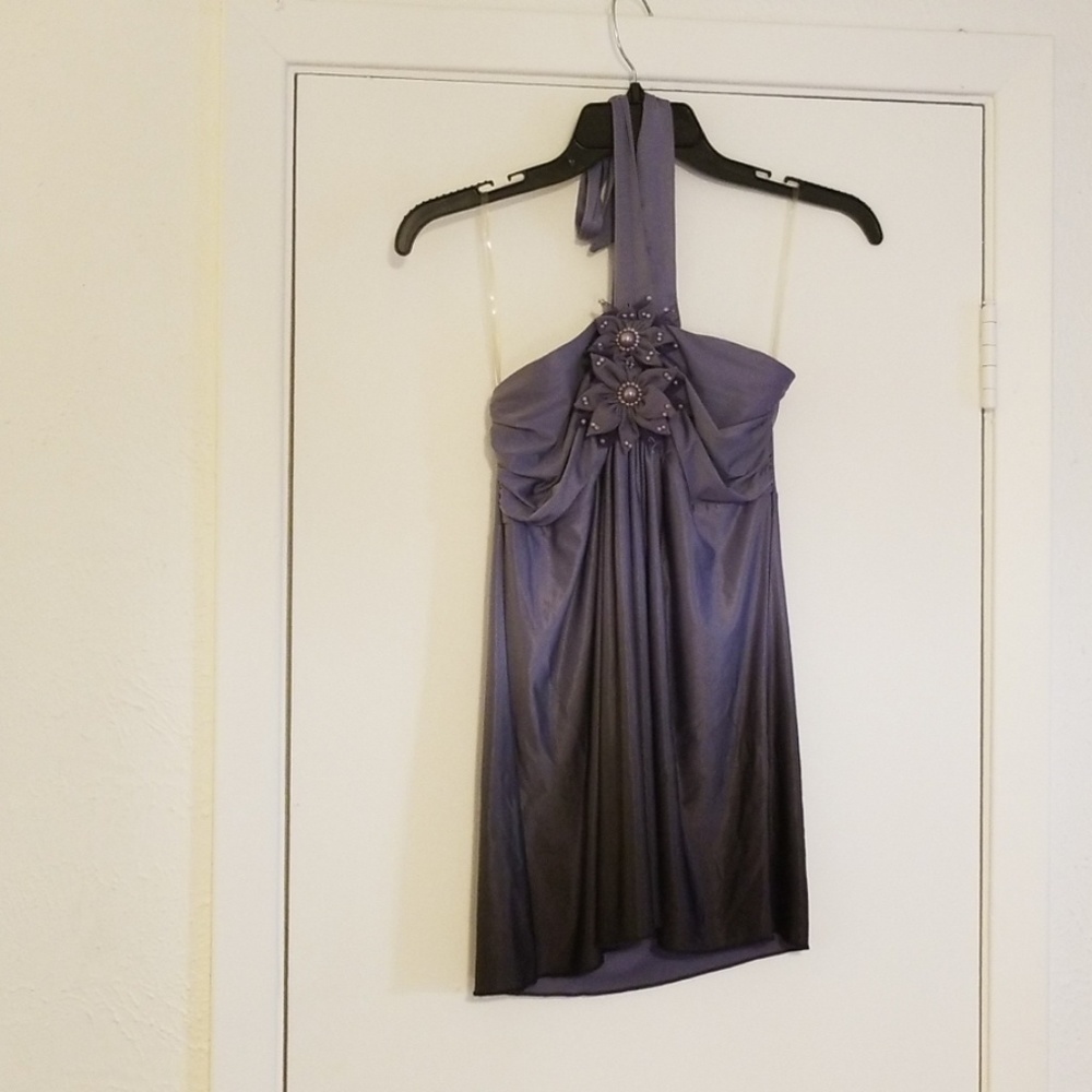 Purple halter top